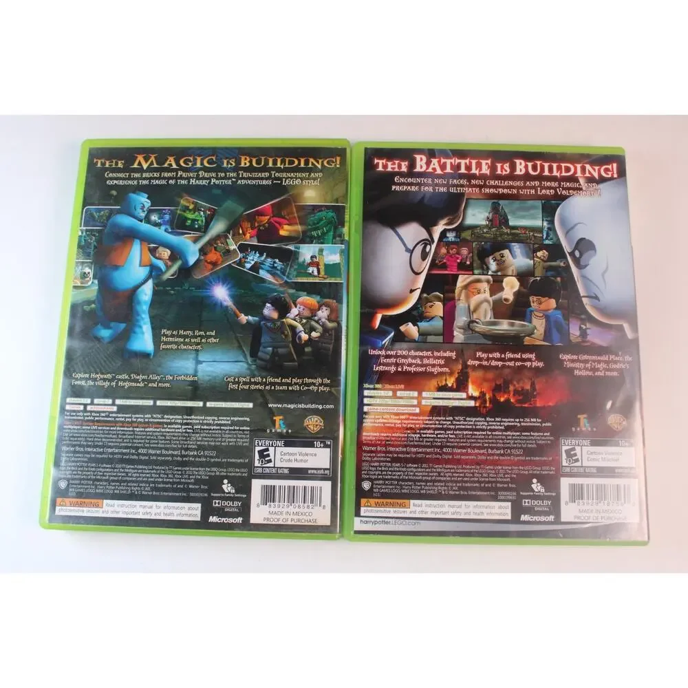 LEGO Harry Potter 1–4 & 5–7 (Xbox 360) – 2 Game Bundle Kids Games Used Lot
